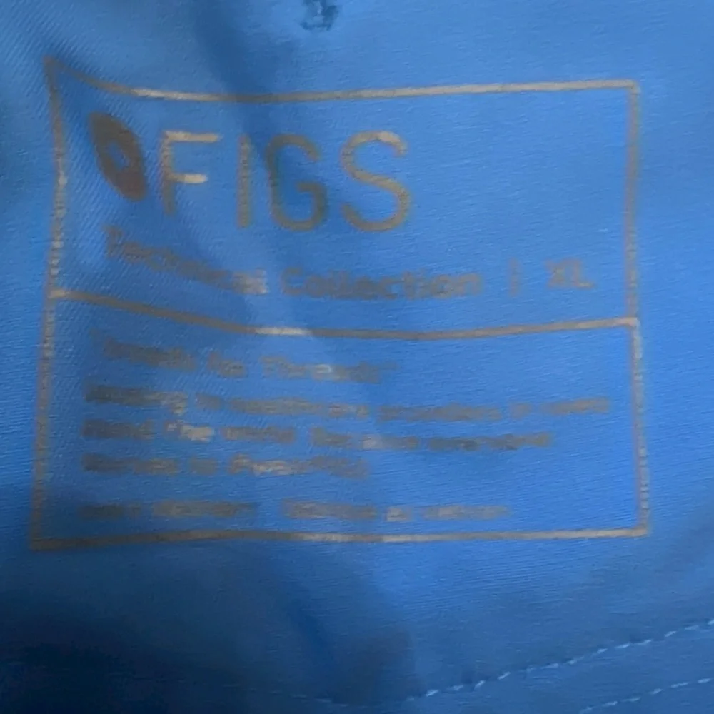 FIGS Scrub Jogger Pants Blue XL Men’s Workwear Medical Scrubs Flawed‎ Zipper